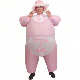 Perfect Valentine Gift Inflatable Costume For Adults With Pump Hilarious Blow Up Halloween Party Outfit, Group Costumes For Bachelorette Birthday Spor (Option: IF girl pink)