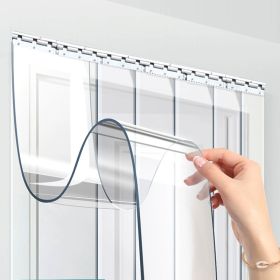 PVC Strip Door Curtain 7.87Inch Width 1.5mm Thickness 3Pcs Set Cold Air Isolation Dustproof Energy Saving Plastic Door Screen For Warehouse Garag (Option: 79inch)